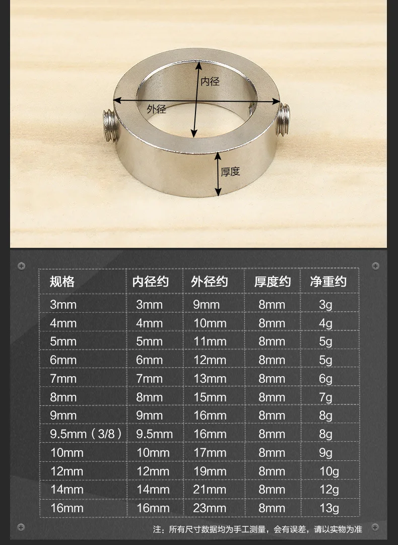Сверло концевое кольцо позиционирование кольцо из нержавеющей стали Деревообрабатывающие инструменты 12 видов оптической оси бит локатор ограничитель