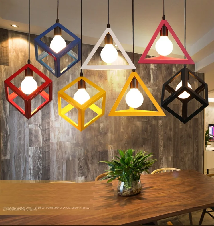 Подвесные светильники lukloy, современный цветной каркас, светодиодный светильник для кухни, абажур для кухонного острова, светильник для украшения ресторана
