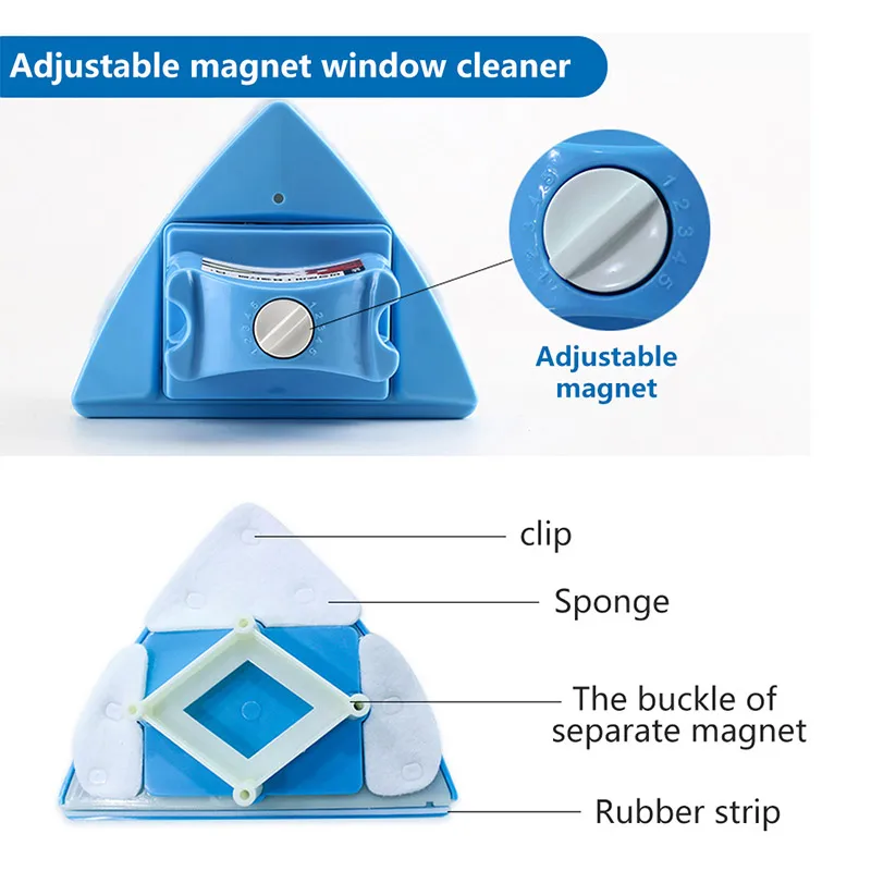 Magnetic Window Cleaner Glass Cleaner Brush Cleaning Adjustable Magnetic Brush for Washing 4-29 mm Glass Window Cleaning Tool