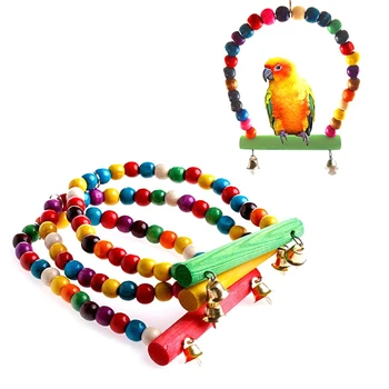 

1 Pc Parrot Parakeet Cockatiel Cage Hanging Toy Colorful Pet Bird Swing Hammock Toys