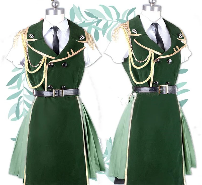 My Hero Academy Аниме Косплей маленький герой Asui Tsuyu Военная Униформа женские армейские костюмы косплей костюм платье+ рубашка