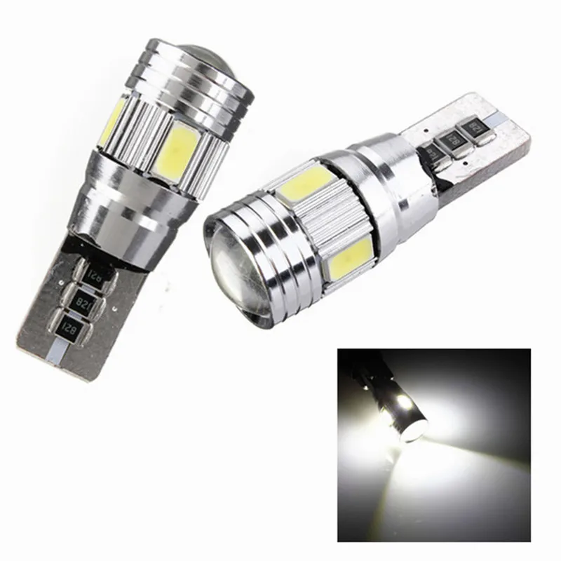 

2pcs LED Car Light T10 501 194 168 W5W 6 LED 5630 SMD Canbus Error Free Pure White Side Wedge Parking Lights Lamp Bulb DC12V