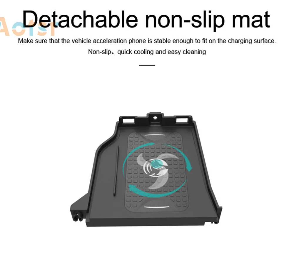 Perfect QI car wireleess charger for Toyota LAND CRUISER 2014+ Intelligent Infrared Fast Wireless Charging Car Phone Holder for iphone 1