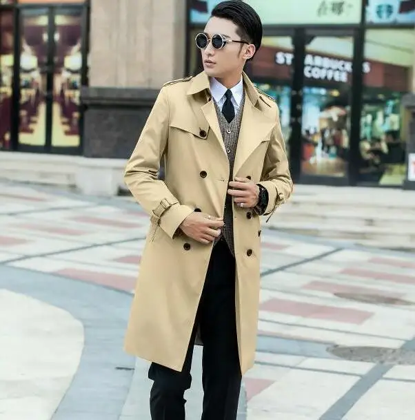 Beige 2020 Slim Sexy Long Trench Coat 