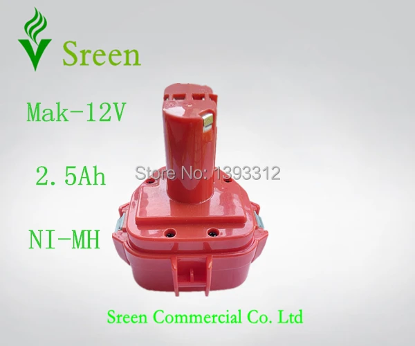 

Hi-Q 12V NI-MH 2500mAh Replacement Power Tool Rechargeable Battery Packs for Makita 1220 1222 1233S 1233SB 1235 193681-6 Drill