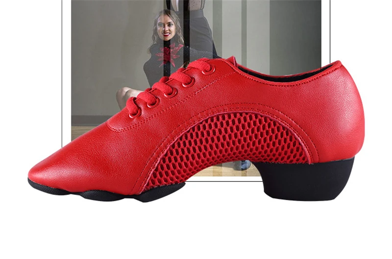 Кожаные туфли для танцев женщина Профессиональный латинские, Джаз современные туфли женские туфли для танцев Кроссовки для вечеринки Для женщин Бальные преподавателей