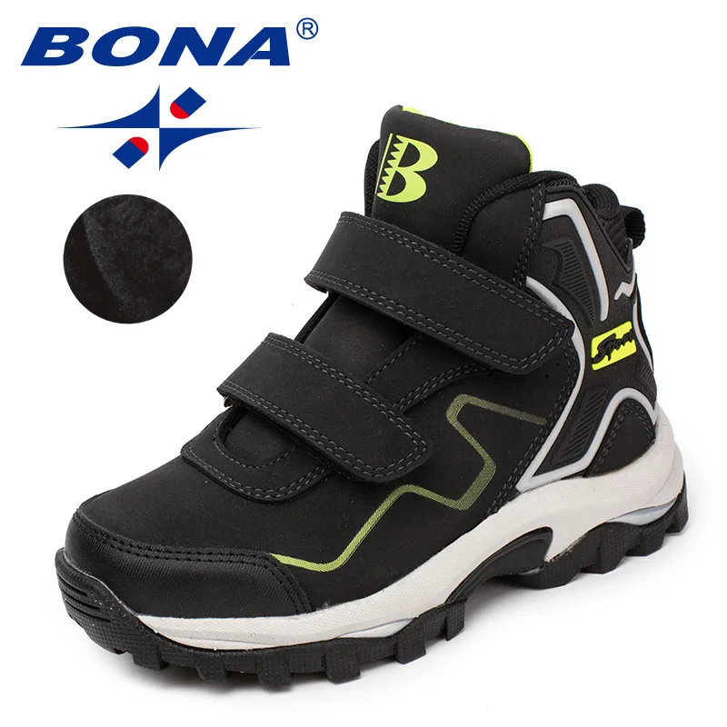 BONA New Typical Style Children Boots Hook & Loop Boys Winter Shoes Synthetic Girls Ankle Boots Comfortable Fast Free Shipping