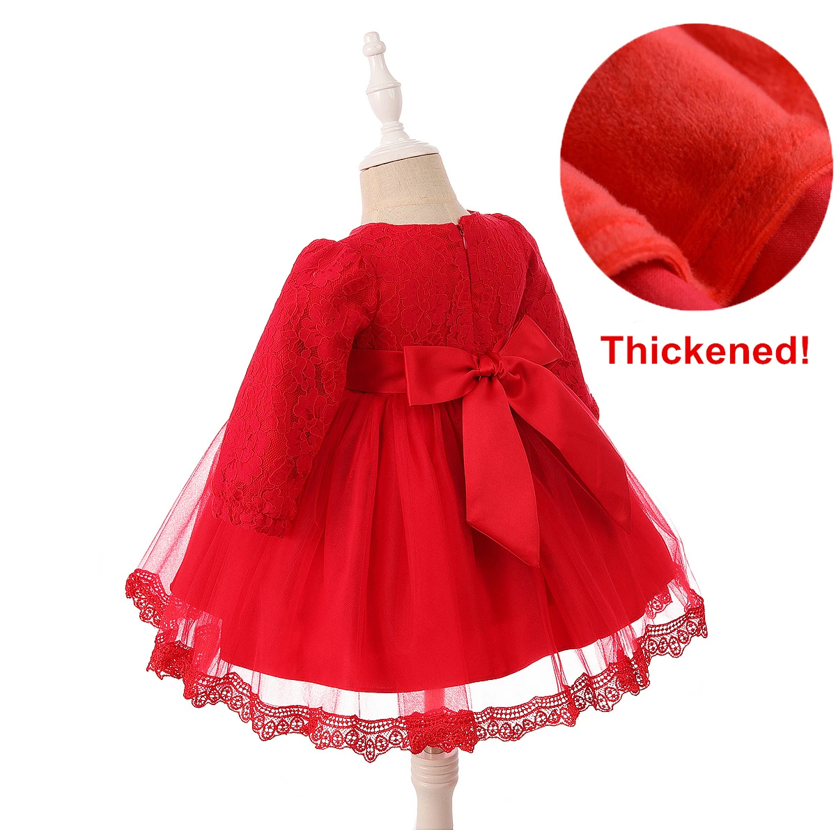 Baby Girls Dress Thickened Warm Clothes Wedding Party Gown Infant Dresses Newborn 1 Year Birthday Gift Baby Clothes Dress Winter