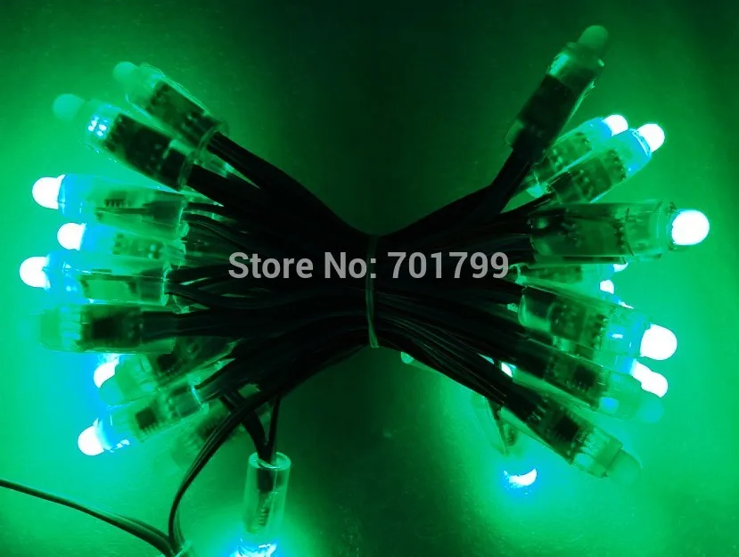 50 шт. DC5V 12 мм WS2811 Светодиодный умный пиксельный узел со всеми цветными проводами