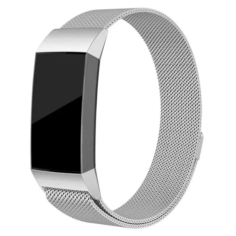 Ремешок на запястье для Fitbit charge 3 фитнес магнитный с миланским плетением браслет из нержавеющей стали сменные полосы для Fitbit charge3 ремни