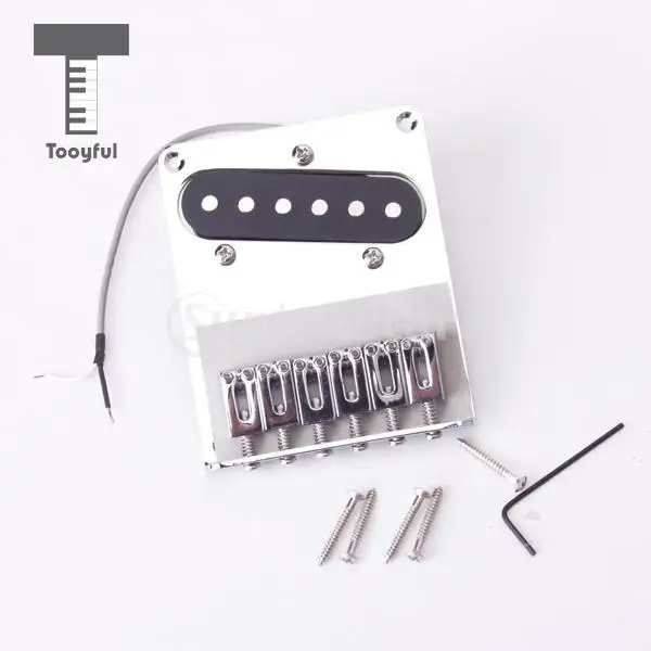 Tooyful высокое качество хром 6 цинковый сплав седло Струнный мост звукосниматель аксессуар для Telecaster электрическая теле гитара серебро