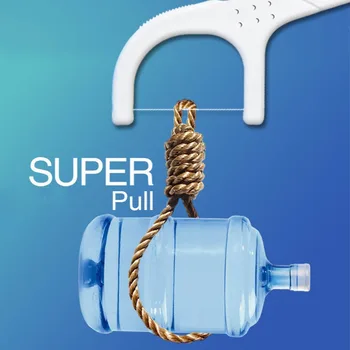 

50 pieces Interdental Dental Flosser Brush Teeth Stick Plastic Tooth Picks Nylon Wire Tooth Picks Dental Floss SQ11