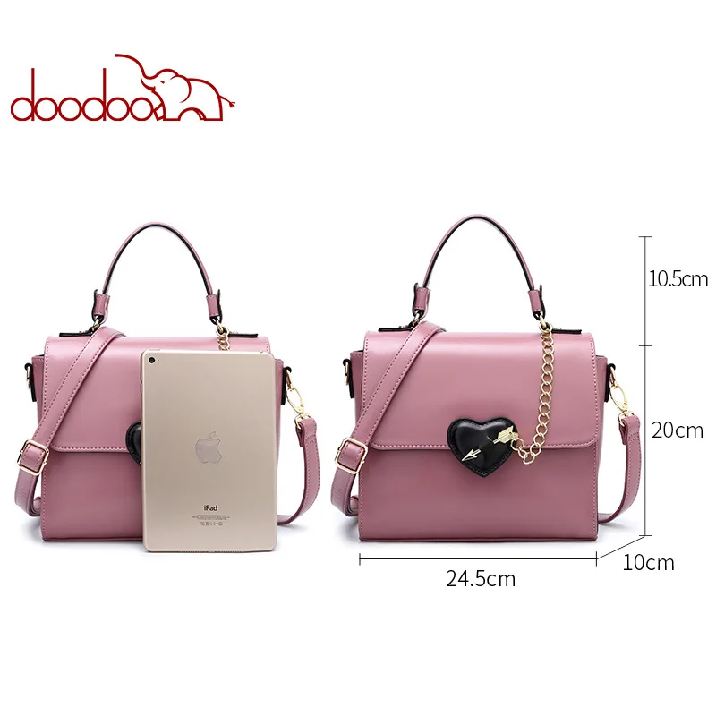 DOODOO المرأة جلد حقيبة يد حمل حقيبة الإناث الكتف Crossbody حقائب السيدات الاصطناعي الجلود أعلى مقبض حقيبة سلسلة قلب على شكل DOODOO المرأة جلد حقيبة يد حمل حقيبة الإناث الكتف Crossbody حقائب السيدات الاصطناعي الجلود أعلى مقبض حقيبة سلسلة قلب على شكل
