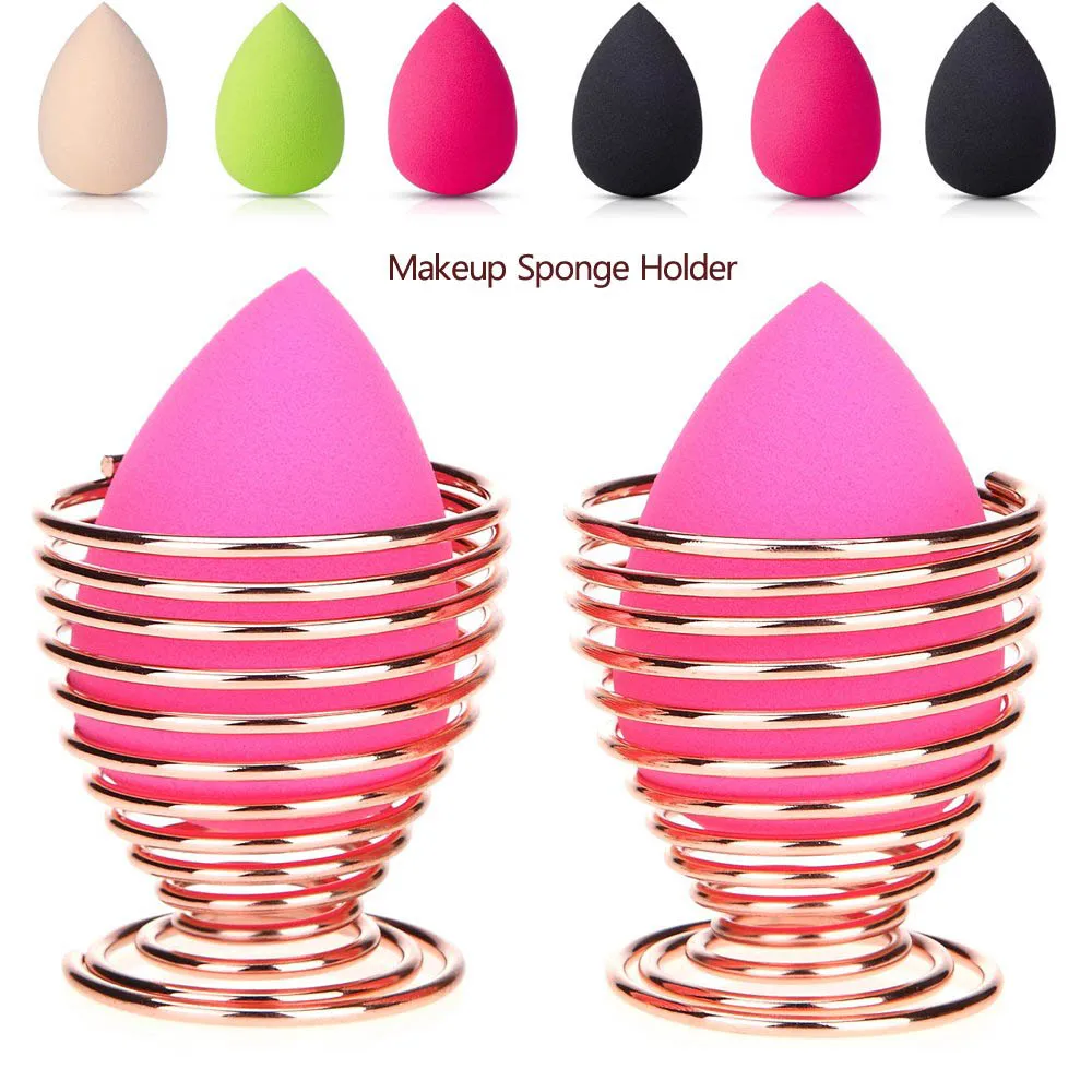 Rose Gold Beauty Sponge Blender Holder Makeup Drying Stand Storage Egg Powder Puff Display with Make up Sponges |