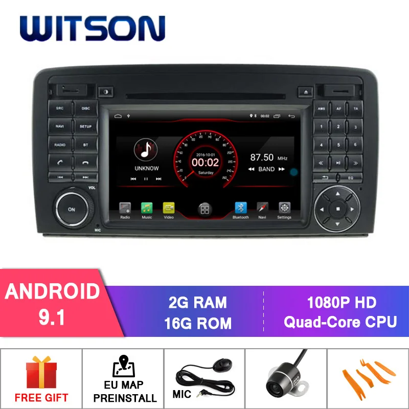 WITSON Android 9 0 IPS HD экран для Benz R class W251 R280 R300 R320 автомобильный DVD 4 Гб RAM + 32 FLASH 8 Octa Core