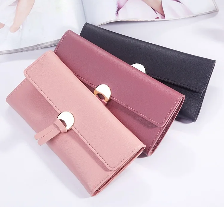 MJ Women’s Wallets Women Fashion Leather Wallet Leisure Clutch Ladies Bag Long Purses Card Holder Wallet Money Bag (34)