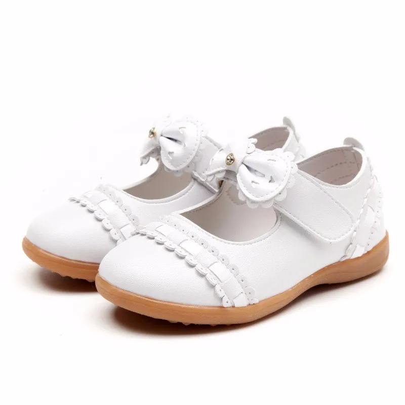 Обувь для девочек кожаные туфли Детская обувь Детские товары Обувь для девочек натуральной кожи плоские Обувь Горячая Принцесса Дети Обувь Hook& Loop