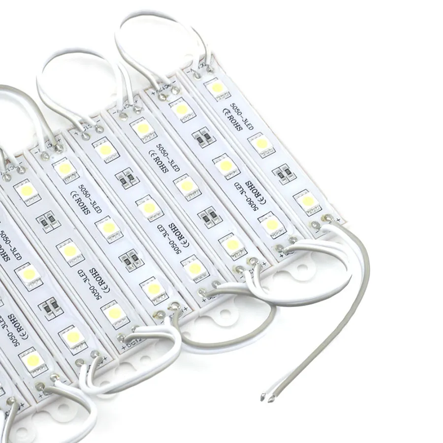 LED Module SMD 5050 3 LED DC12V Waterproof Storefront Strip Light Advertisement Sign Letter  Lamp Modules Lights White Color (5)