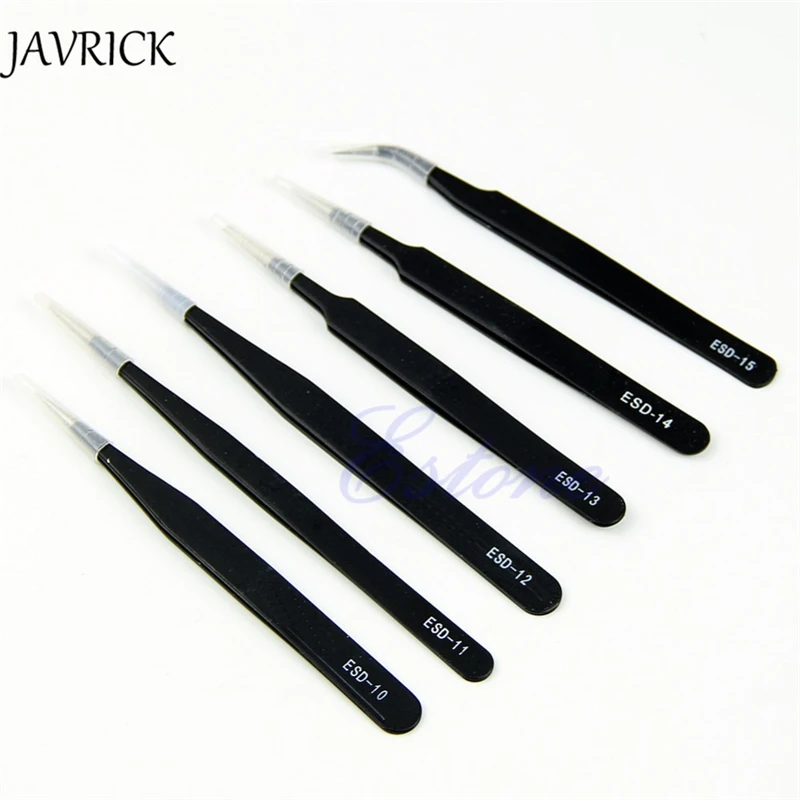 

JAVRICK jewelry tools Anti-static Tweezers Maintenance Tools ESD10-15 Resists Corrosion ferramentas herramientas para joyeria