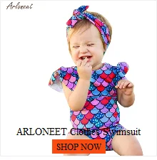 ARLONEET/ г. Купальный костюм для девочек из 2 предметов, купальный костюм с буквенным принтом, детский купальный костюм с бантом, костюм с повязкой на голову, купальный костюм для девочек, Pudcoco, для девочек
