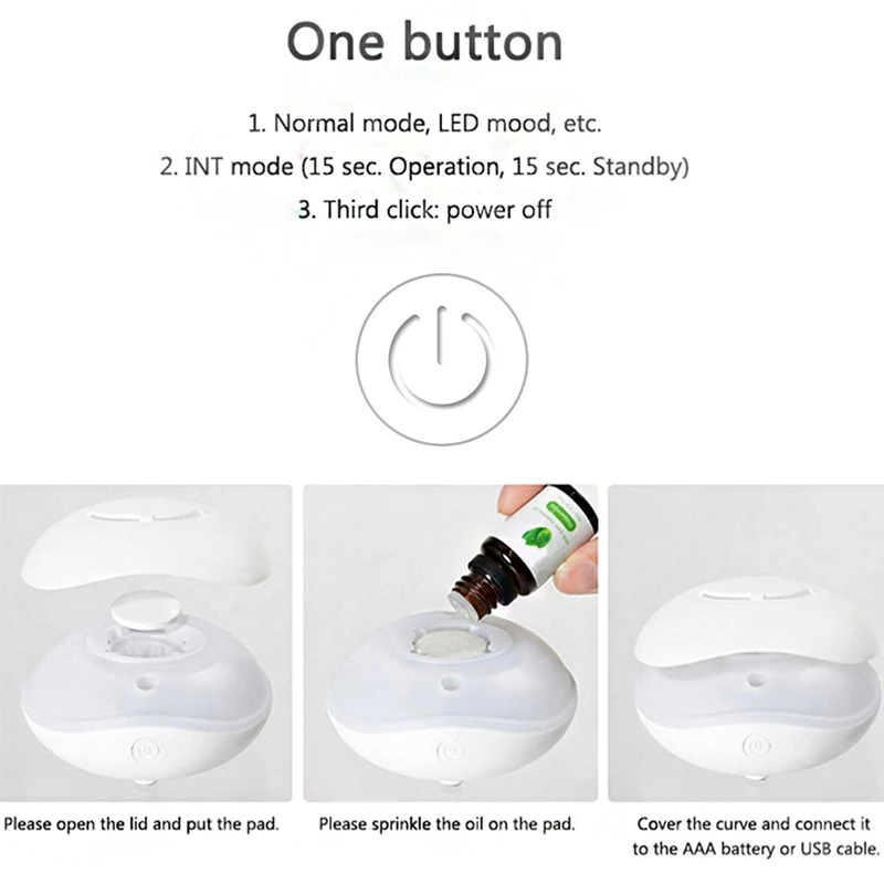  Waterless Aroma Mini Diffuser Essential Oil Portable Nebulizer Aromatherapy Oil Diffusion For Home 