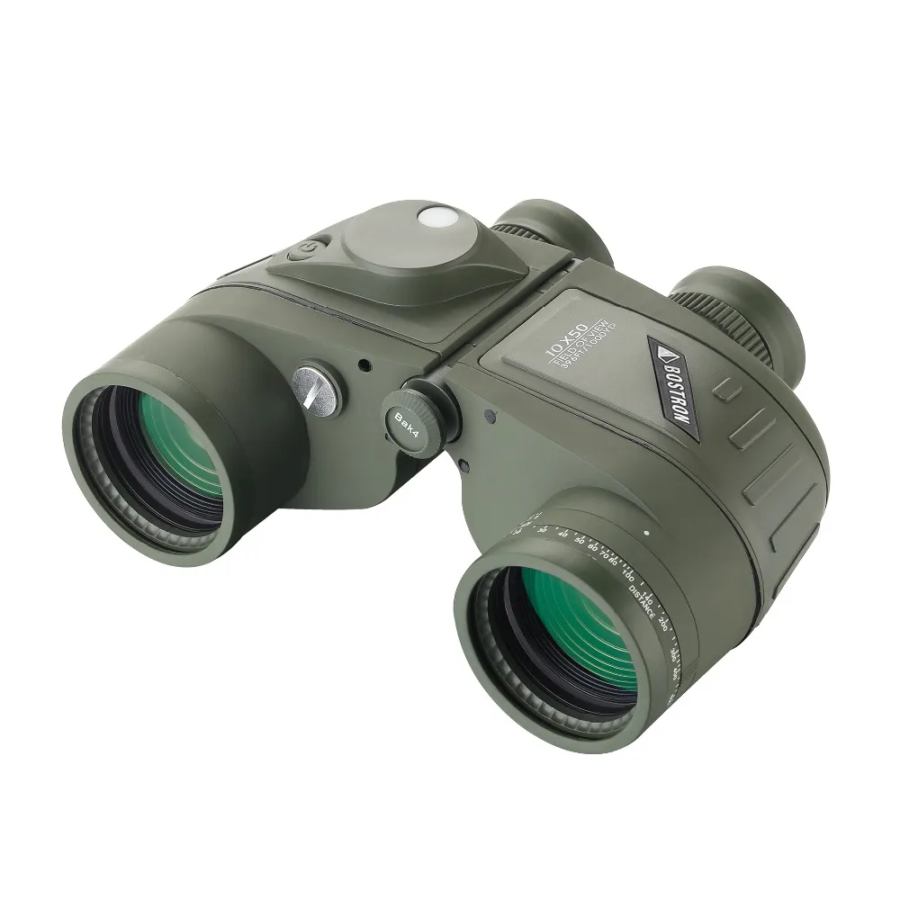 10x50 مناظير تلسكوب مع Rangefinder البوصلة BAK4 موشور Fmc عدسة للماء Fogproof تلسكوب للملاحة الصيد