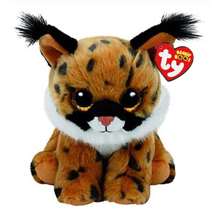

Ty Beanie Babies 15cm Larry the Brown Lynx Plush Regular Soft Stuffed Animal Collectible Doll Toy