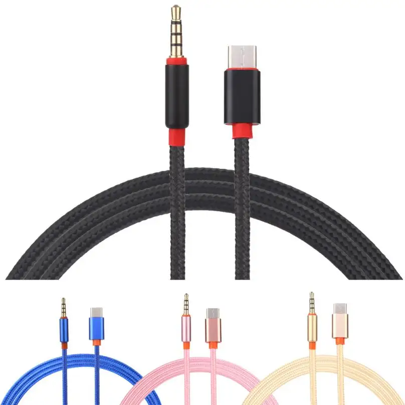 

HL 2017 USB-C Type C To 3.5mm Car AUX Cable For Google Pixel/XL Leeco Le Max 2/Pro 3 MAY10 E21#3