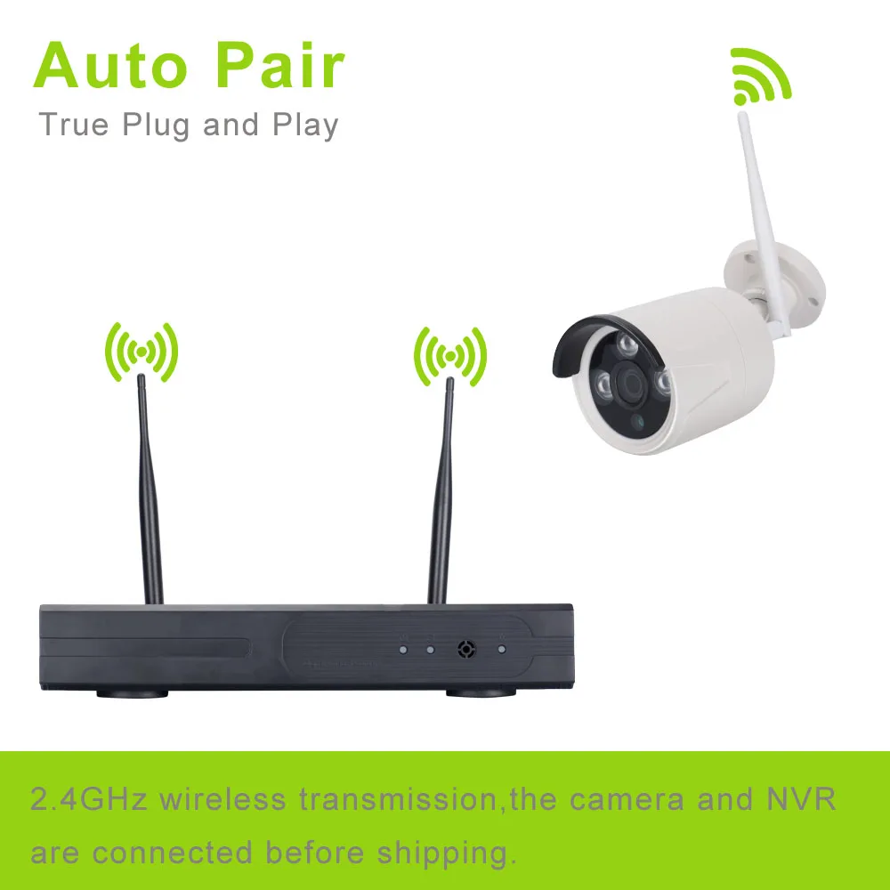 8ch 2.0mp Wi Fi безопасности Камера Системы 1080 P Беспроводной комплект видеонаблюдения