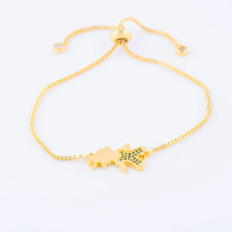 Браслет женский с шармами и фигурками из циркония инкрустацией меди|bracelets for|charm