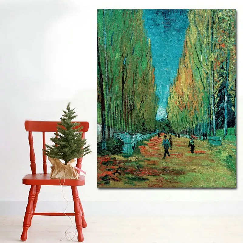 Самоотверженный Венсан Ван Гог Ирисы печать пейзаж живопись искусство на camvas картина маслом без рамки - Цвет: Les Alychamps