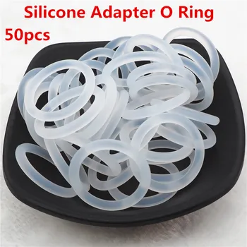 

Chenkai 50pcs Clear Silicone O Rings DIY Baby Dummy MAM Napkin Pacifier Chain Clips Adapter Holder O Rings Food Grade BPA Free
