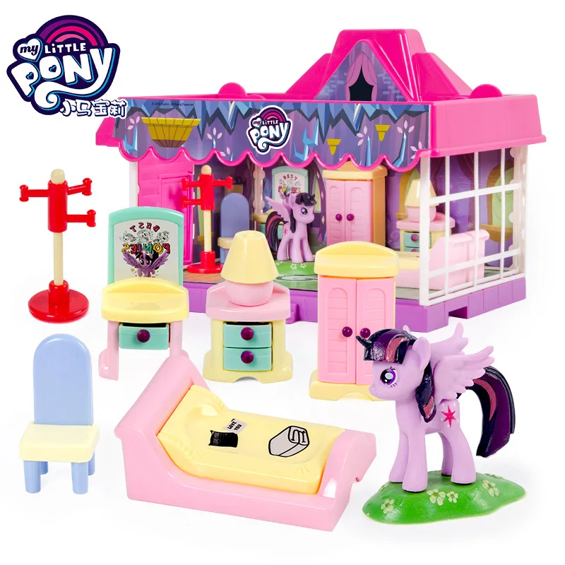 Hasbro My Little Pony экшн игрушка фигурки девочка фиолетовая Луна спальня мягкая