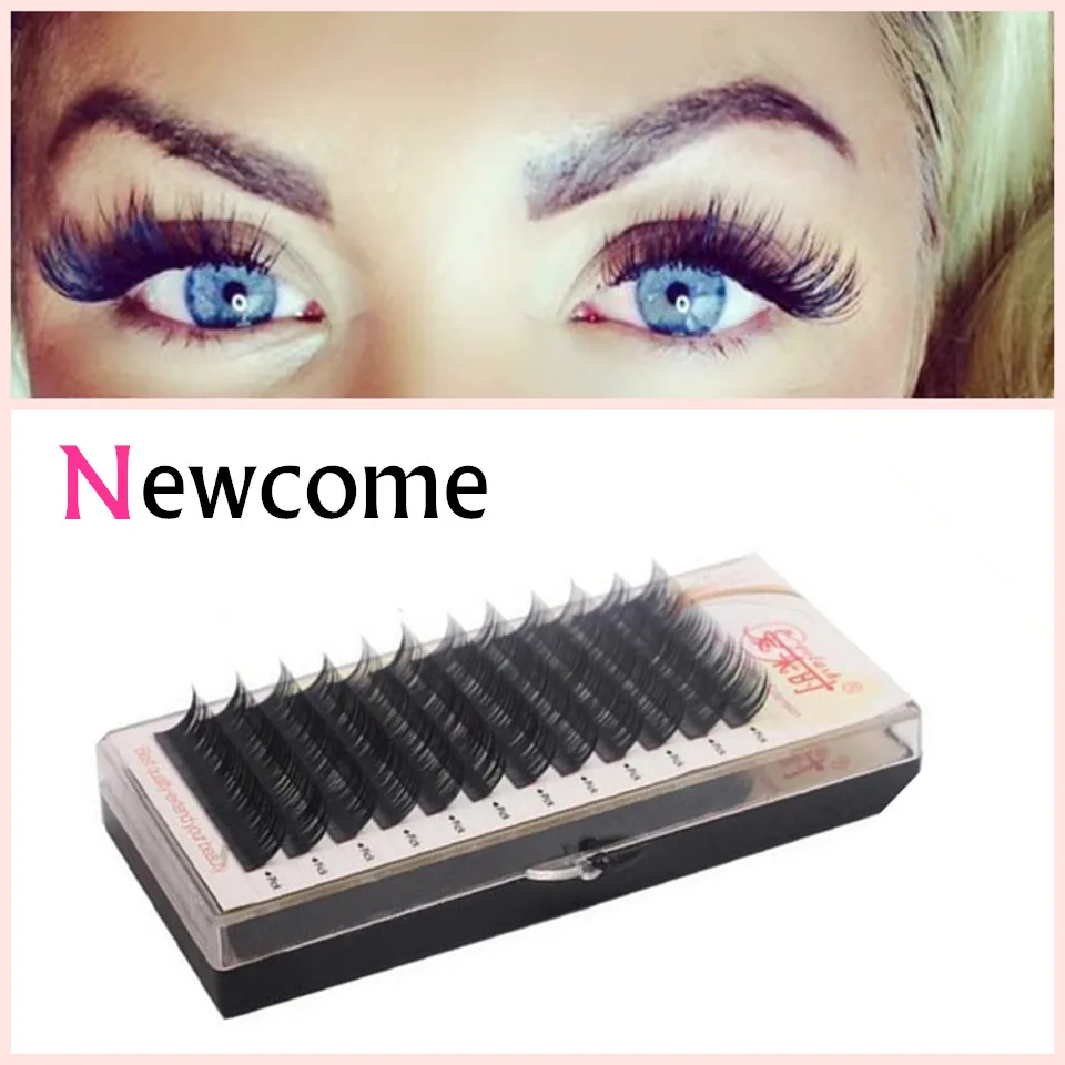 

Eye Lashes Extension 0.05 Thickness Curl C 8 10 12 14mm Length Soft False Eyelash Extensions Free Shipping