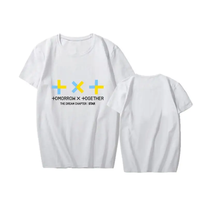

Yfashion TXT The Dream Chapter STAR Short Sleeve Unisex T-shirt Men Women Cotton Casual Letter Printing T Shirts Tee Female