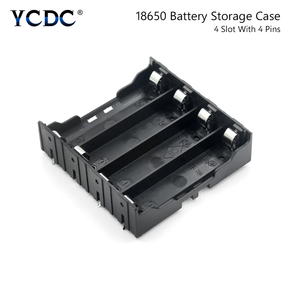 Power Bank Case 1X 2X 3X 4X Battery Holder Storage ABS With Pins Box Q9C8 