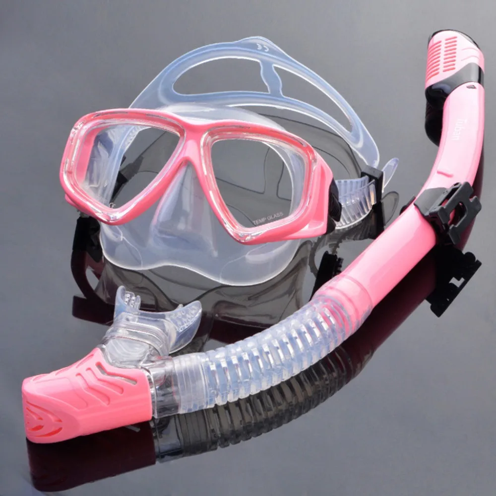 

New Professional Diving Mask Scuba Snorkel Swimming Goggles Dry Snorkel Tube Set Men Women Anti-fog Diving Goggles for Camera