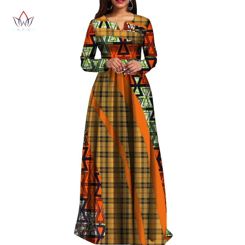 

2019 african dresses for women Fashion Design dashiki women bazin riche long cotton dress dashiki plus size regular 6xl WY4290