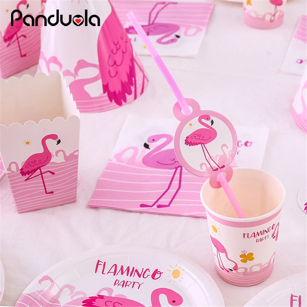 

Flamingo party napkin Disposable Tableware Paper Plate Tableware birthday for Wedding Decor baby shower Birthday Party Supplies