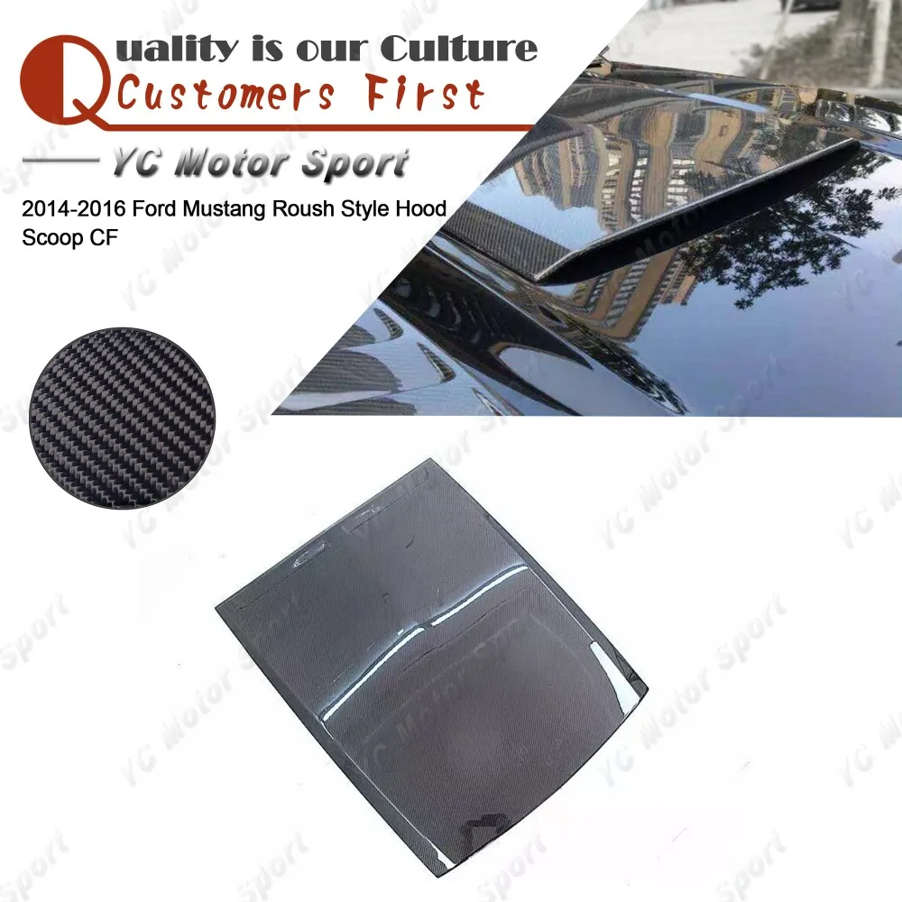 Car Accessories Carbon Fiber Roush Style Hood Scoop Fit For 2015 2016