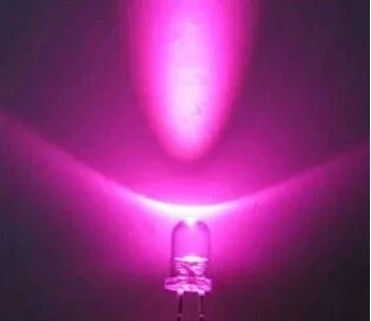 

1000pcs /lot 5MM Pink Round Transparent super Bright Light bulbs emitting diode LED Free shipping