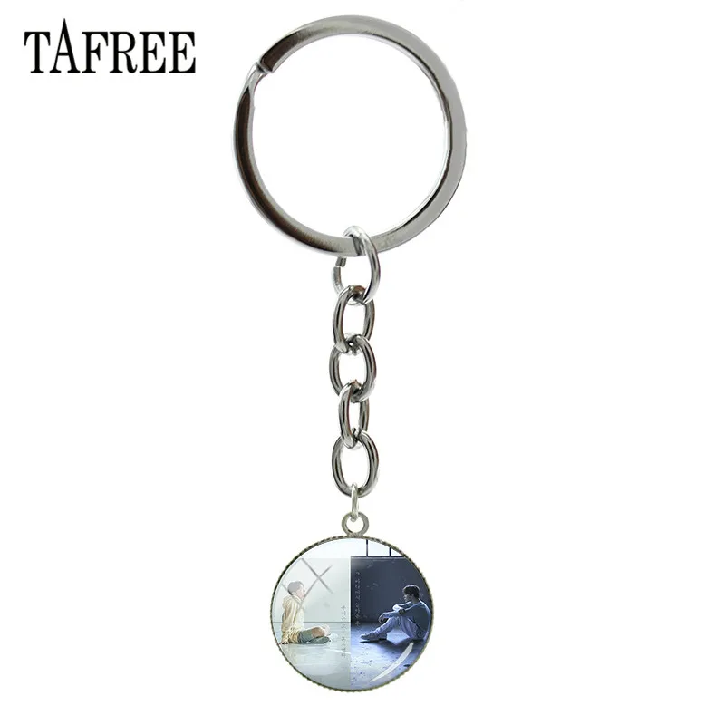

TAFREE Personalized BTS Bangtan Boys Album Photo Keychain 20mm Glass Cabochon Dome with Chain Key Bag Pendant Jewelry BTS45