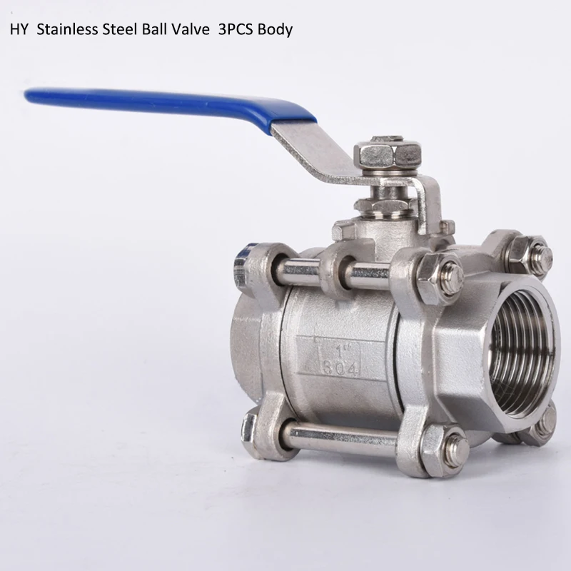 

2 1/2" 3PC Thread Ball Valves Stainless Steel SS304 Ball Valve with Vinyl Handle, Heavy type