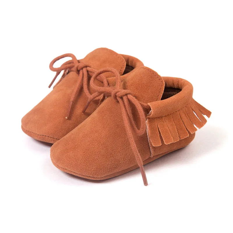 Новинка; Материал: искусственная замша мокасины для самых маленьких зимние, сохраняющие тепло, с мехом; зимние сапоги со шнуровкой на шнуровке Обувь для младенцев - Цвет: Model 7