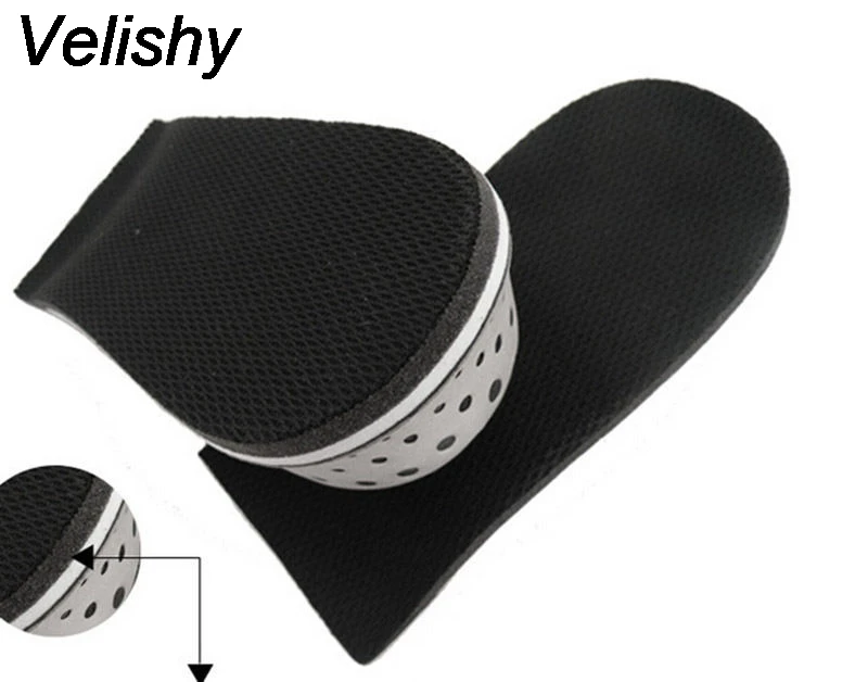 Velishy 1Pair Retail New Arrival Unisex Shoe Insole 2.3CM Height Increase Insoles Heel Lift Insert Shoe Pad Taller Insole