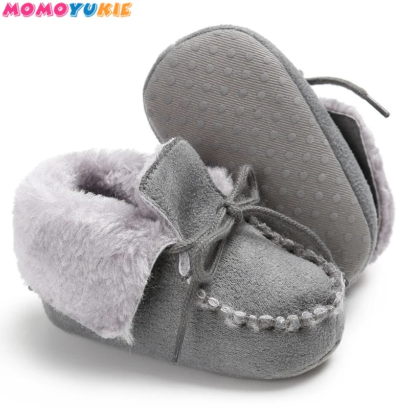 Sapatos de Bebê Sapatos de Pele de lã Meninas do Bebê Botas de Pele Botas de Bebê Inverno Botas Crianças Quentes Carneiro Couro Genuíno Menino