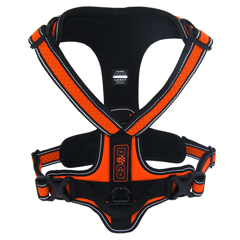 Soft Harness Dog Reflective Big Medium Nylon Dog Harness No Pull Easy Adjustable Pet Harness Collar Car Safety Harness For Dogs  (7)