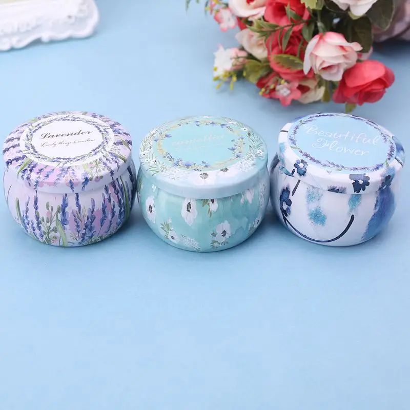 

Retro Round Tin Box Tea Candy Jewelry Coin Jar Storage Makeup Container Case Candle Holder Wedding Favor Gift
