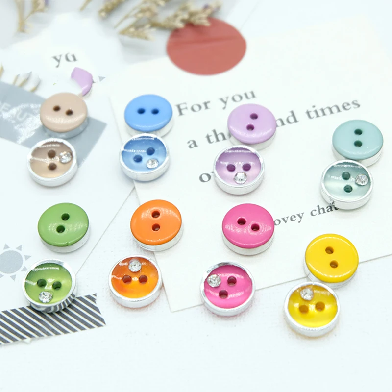 

10pcs-100pcs Multi-size Round Resin Buttons 2 Holes Decoration DIY Muti-color Children Button Clothing Accessories Sewing Button