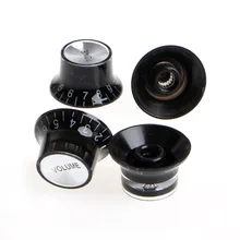 Accesorios de guitarra 2 tono 2 Control de volumen perillas plata Top Hat CAMPANA PARA Gibson Les Paul SG